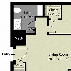 The Aster - 2 Bed/1 Bath